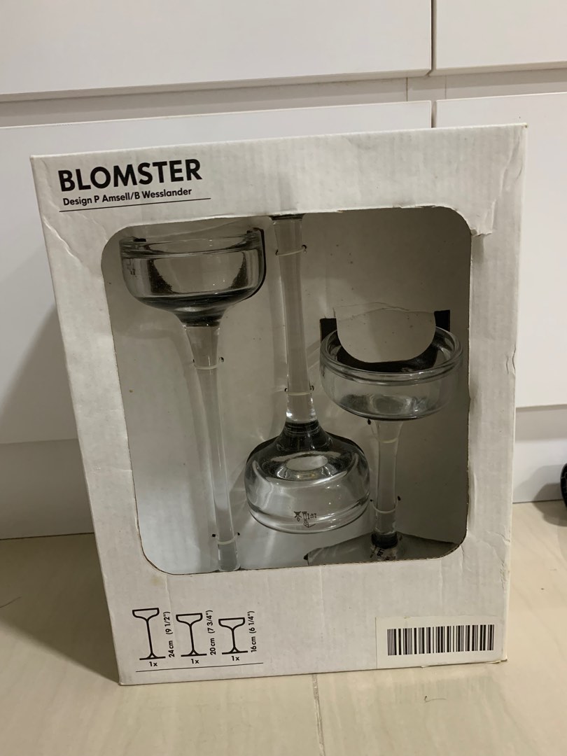 IKEA Blomster Candle Holder for 3, Furniture & Home Living, Home