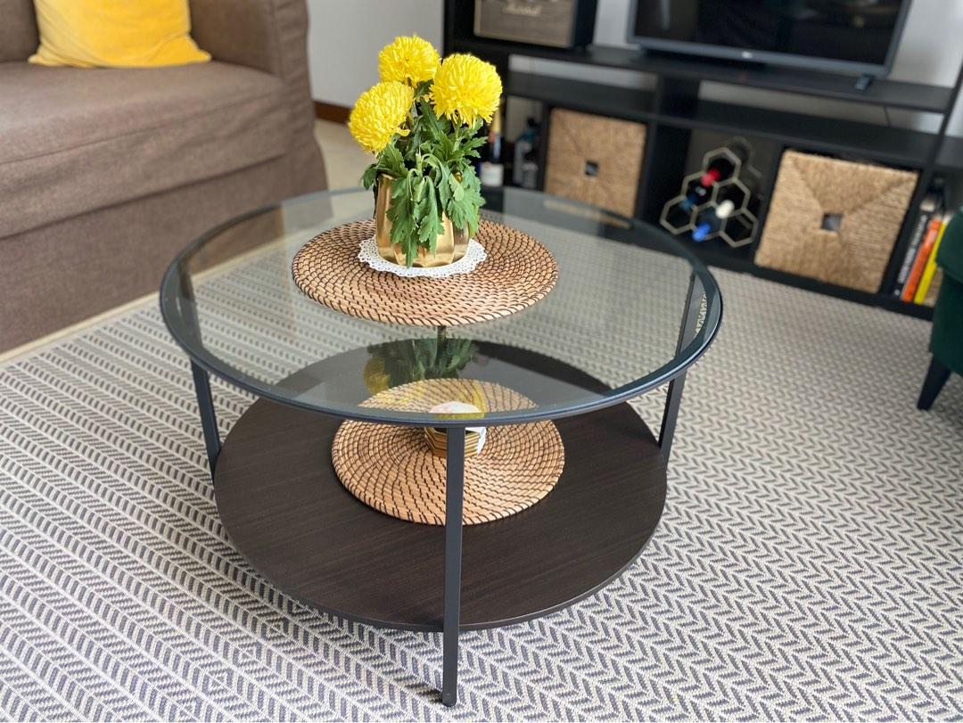 Ikea glass coffee table, Furniture & Home Living, Furniture, Other Home