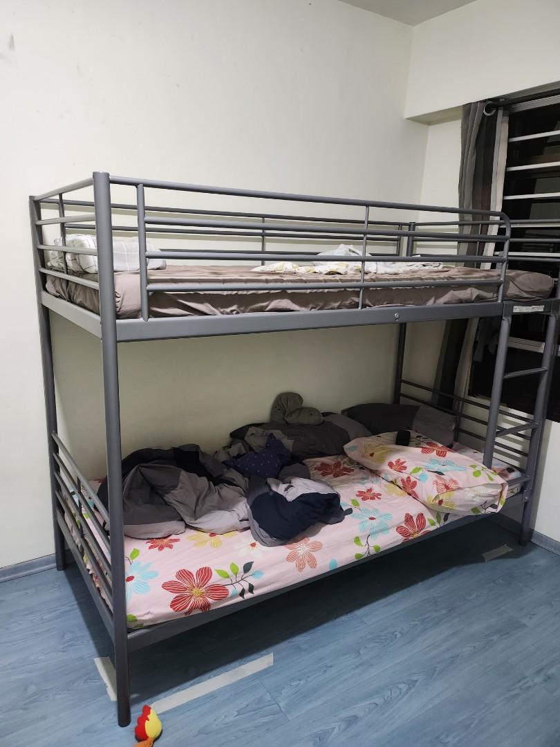 Ikea Metal Bunk Bed, Furniture & Home Living, Furniture, Bed Frames