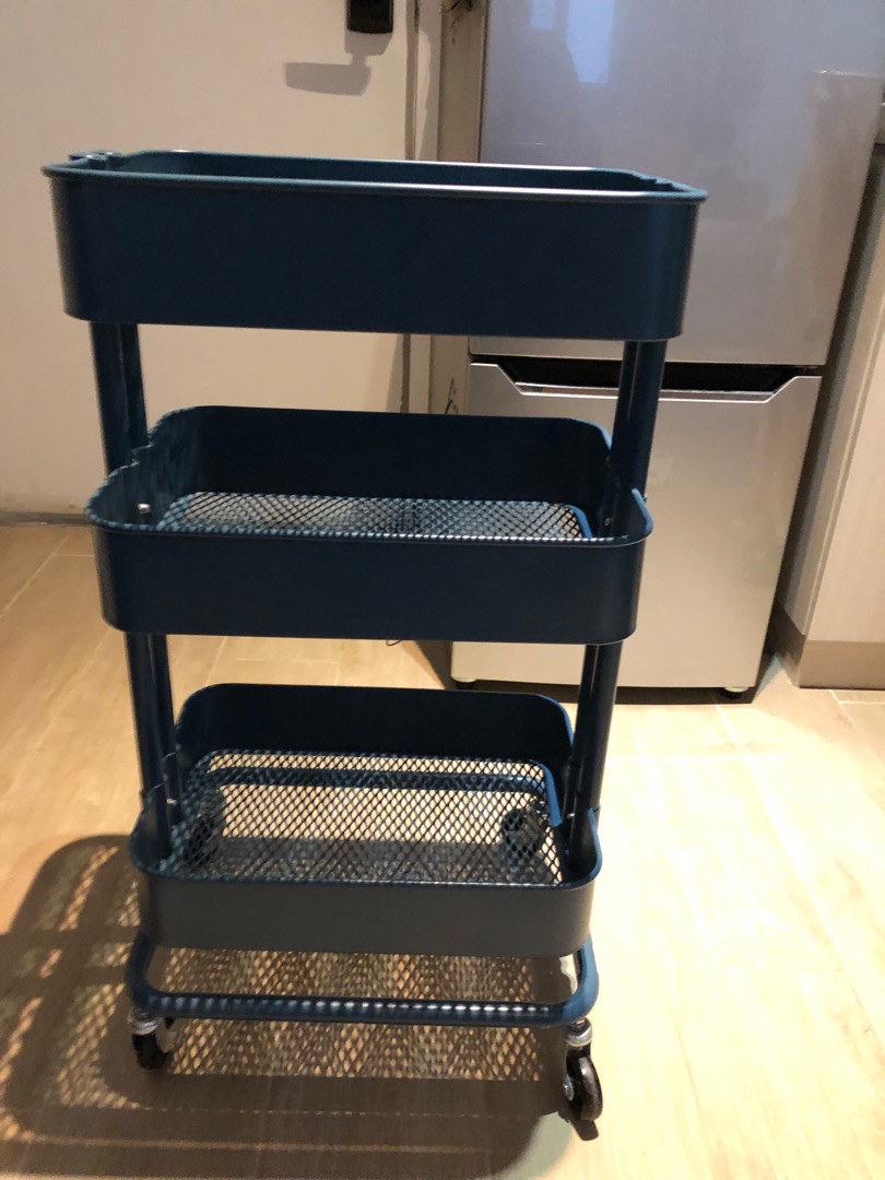 IKEA trolley moving shelf, 傢俬＆家居, 傢俬, 書櫃、櫃子及架 Carousell