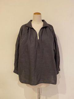 日本購入Irish Linen寬鬆感純亞麻上衣