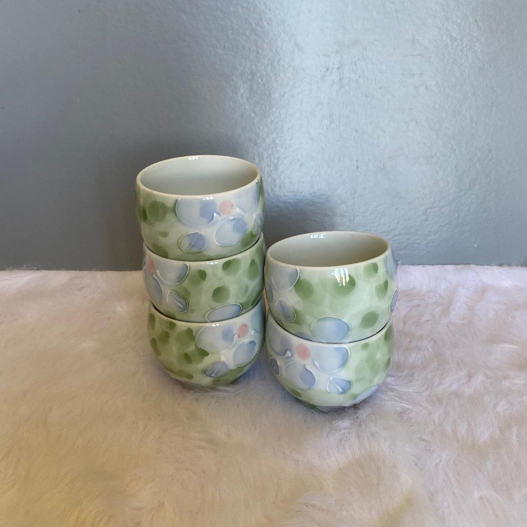 Japan Marked Green Painted Tea Set (Category: Coffee & Tea Tableware) located in Consolacion. Submitted by posh_avenue_home (Listing ID 1193525827, Image 3). Description: Brand new from Japan. Set of 5 teacups and 1 teapot..