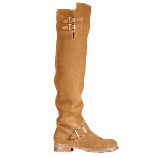 Jimmy Choo flat suede over the knee boots whiskey Women s Fashion Footwear Boots on Carousell