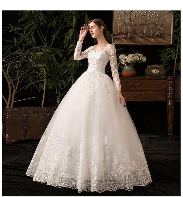 Elegant wedding 2025 dresses long sleeve