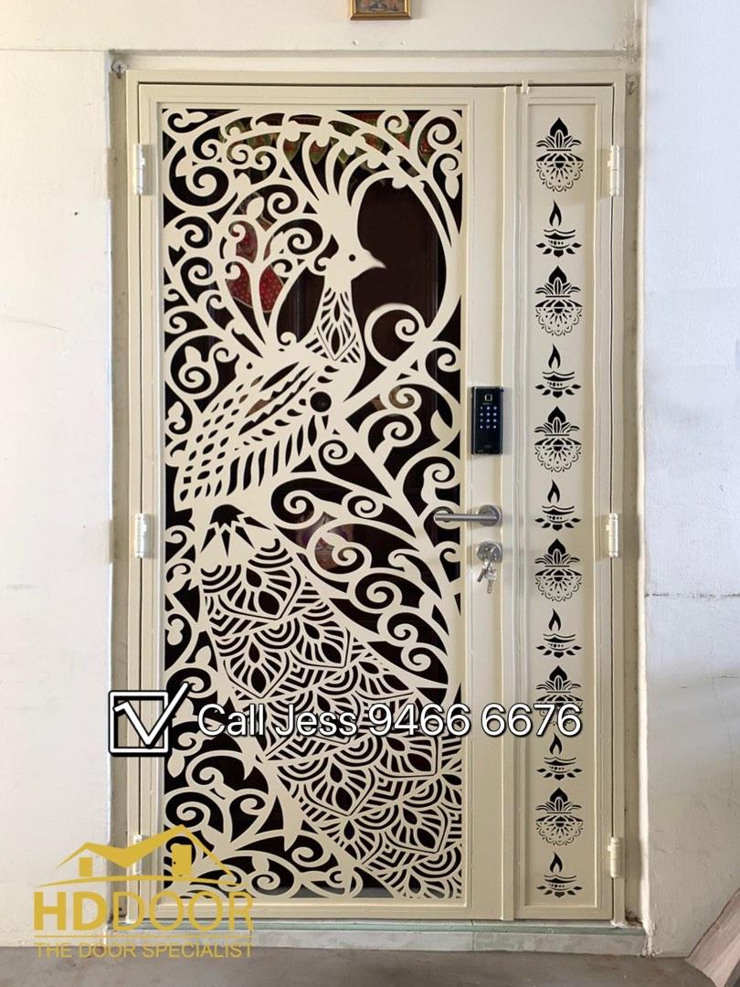 Laser cut gate, Furniture & Home Living, Security & Locks, Locks, Doors ...