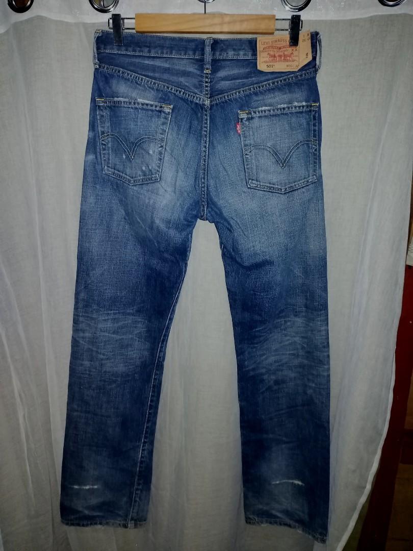 LEVIS 501 TATTERED, Men's Fashion, Bottoms, Jeans on Carousell