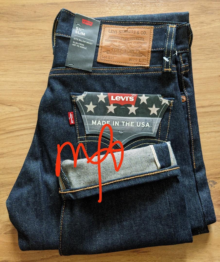 Levi's 511 Selvedge Made in USA, Men's Fashion, Bottoms, Jeans on