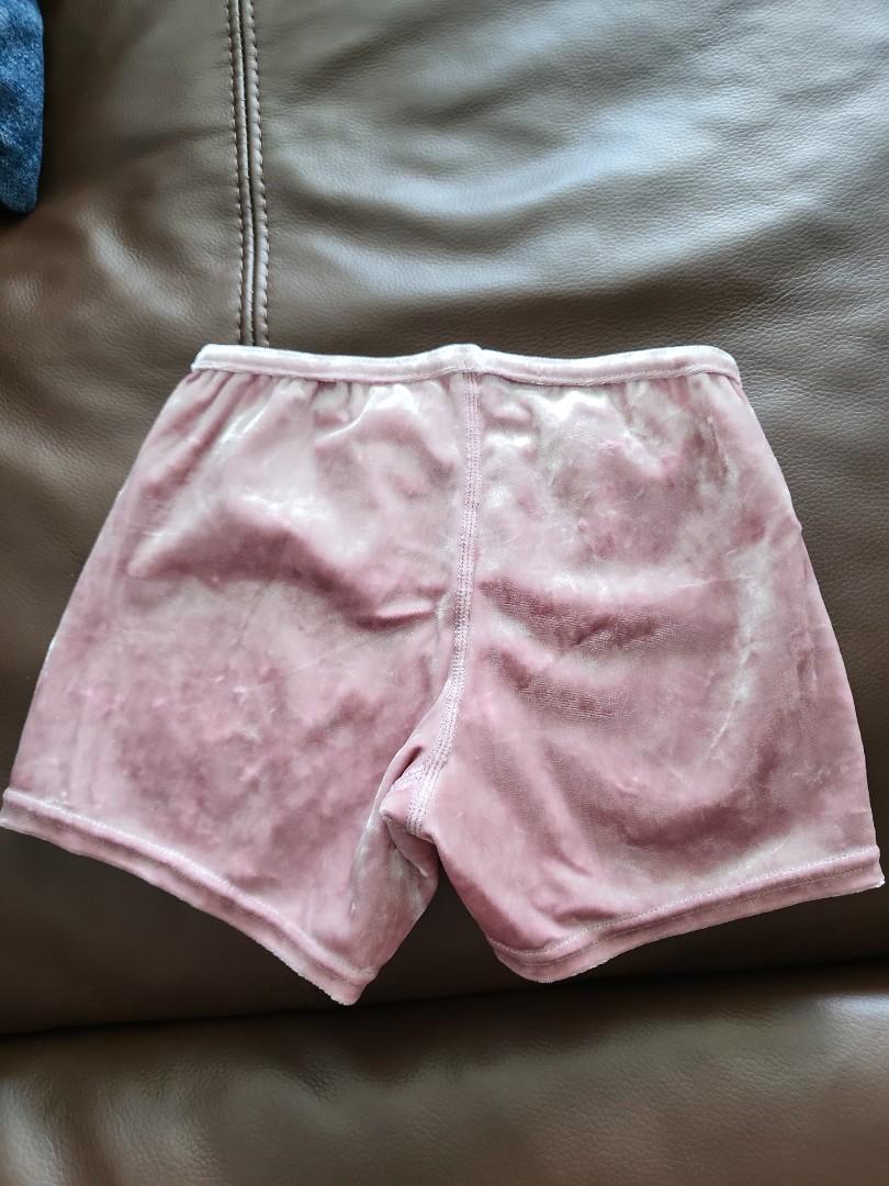 Light pink velvet shorts 2025