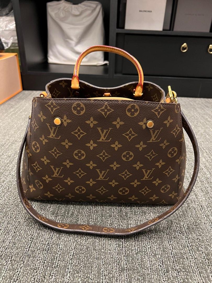 Louis Vuitton LV Montaigne MM Monogram Canvas Handbag, Luxury