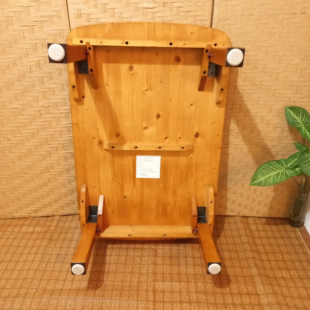 Low Japanese dining table solid wood folding center table farmhouse