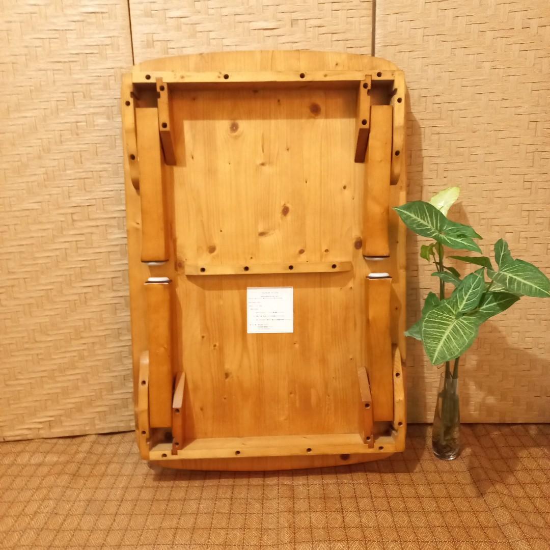 Low Japanese dining table solid wood folding center table farmhouse