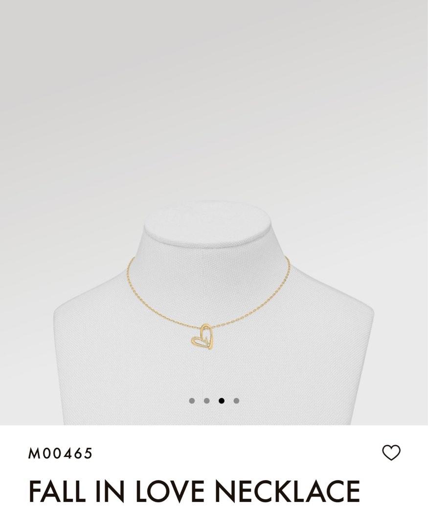 LV Fall in Love Necklace 心形頸鏈, 女裝, 飾物及配件, 頸鍊- Carousell