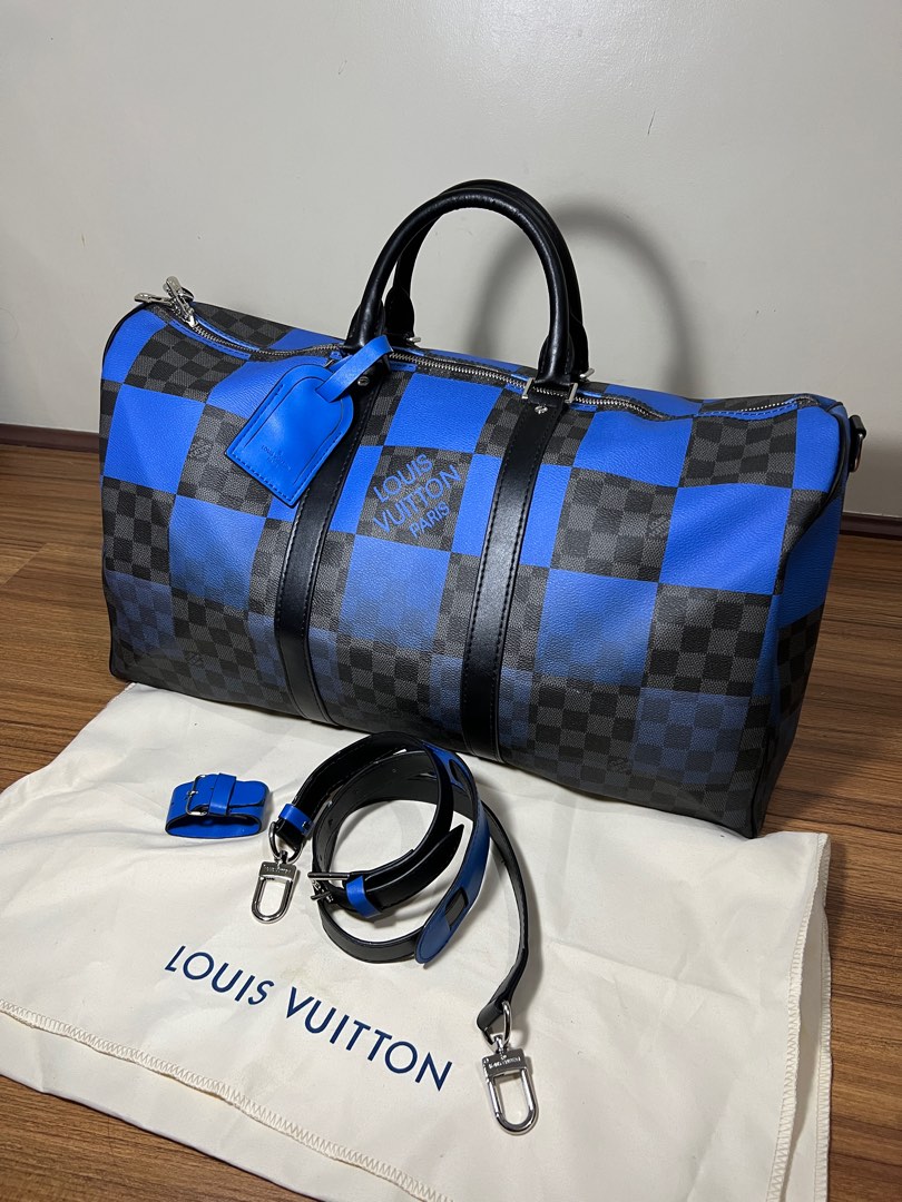 LV Graphite Gradient Blue Duffel Bag, Luxury, Bags & Wallets on Carousell