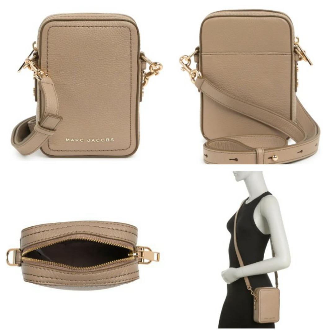 MARC JACOBS Leather Groove North South Phone Crossbody