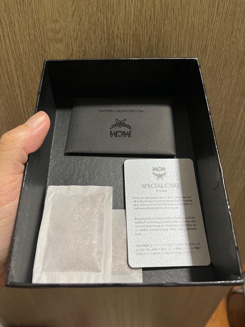 MCM Lanyard Card Holder in Visetos Original (Gold), Women's Fashion