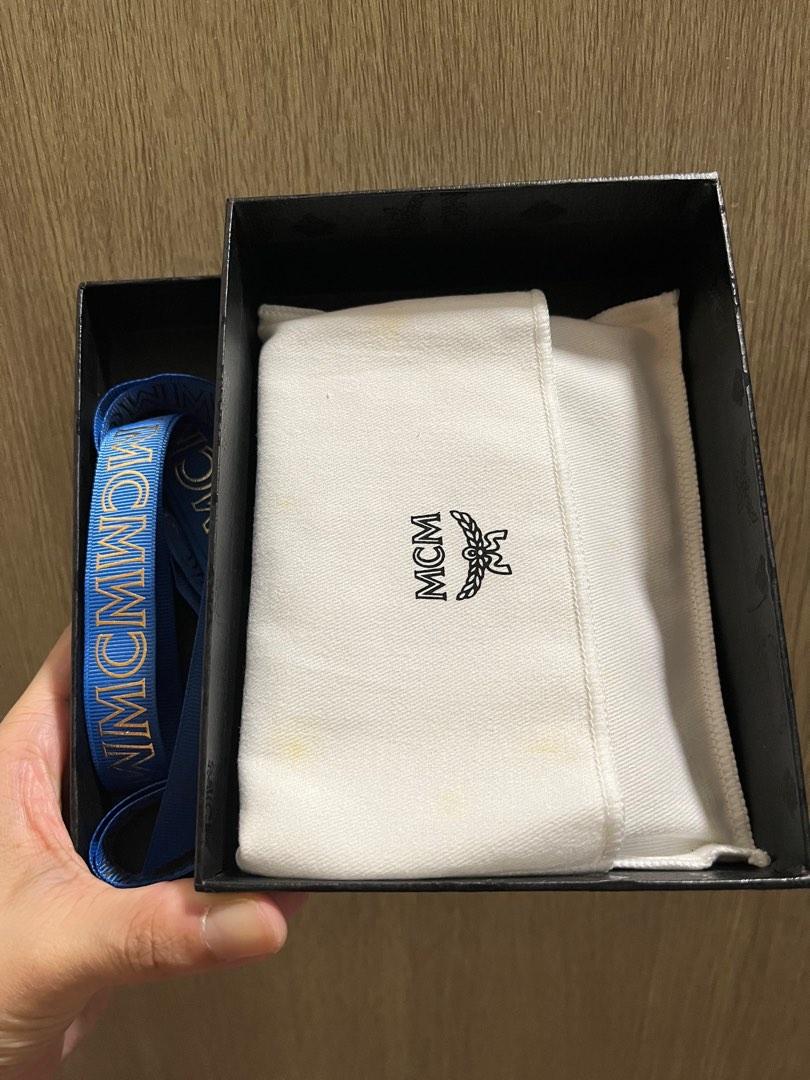 MCM Lanyard Card Holder in Visetos Original (Gold), Women's Fashion