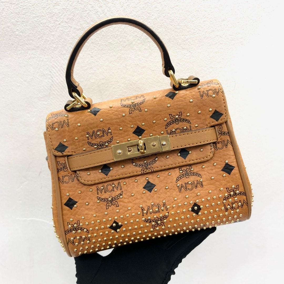 MCM Sling Bag in Brown, Women's Fashion, Bags & Wallets, Purses & Pouches  on Carousell