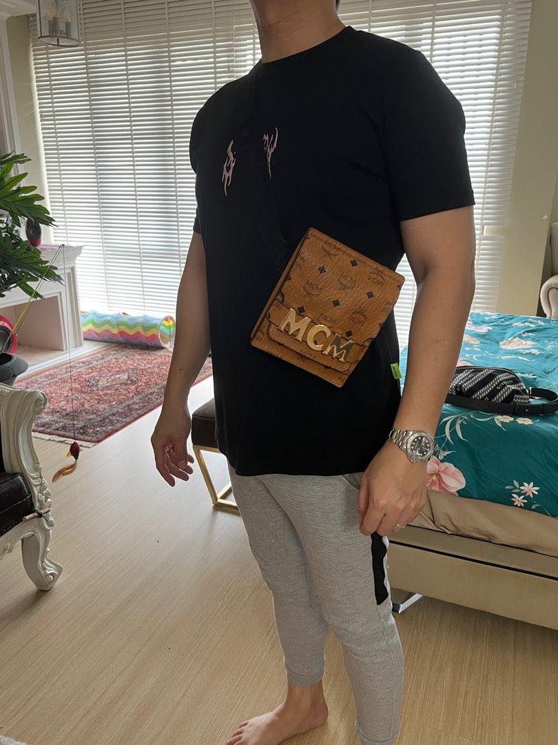 Mcm double top logo belt bag