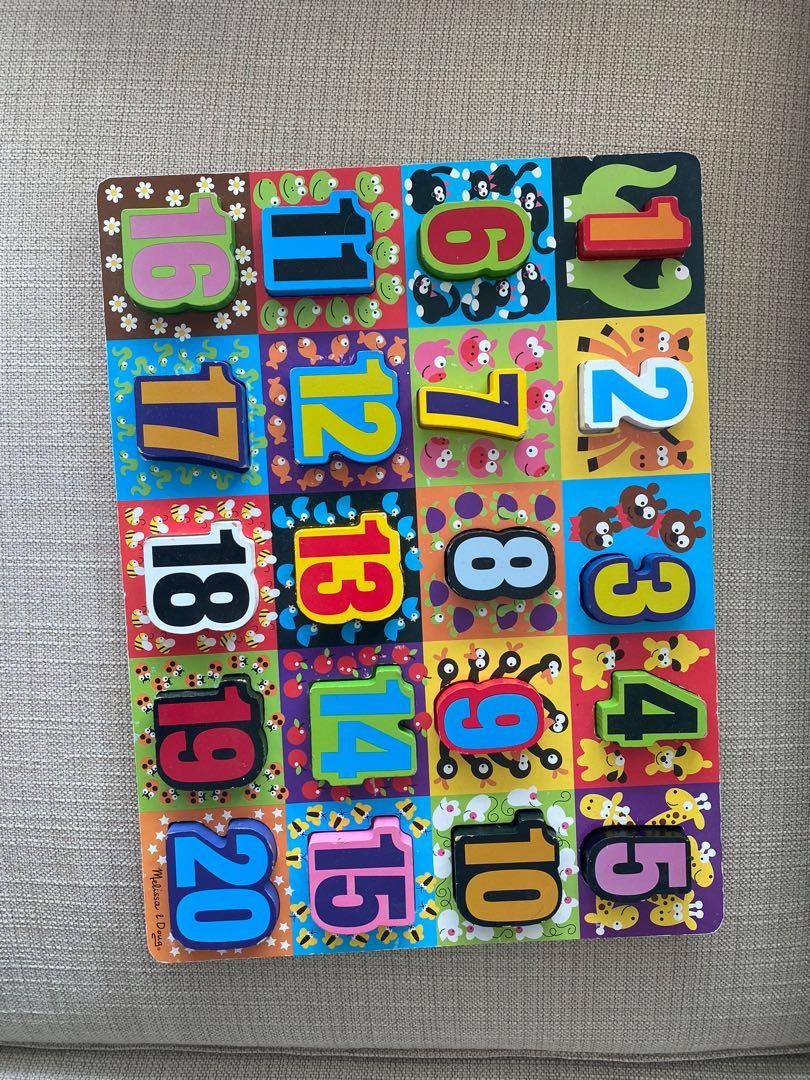 Melissa Doug Jumbo Numbers Chunky Puzzle Hobbies Toys Toys