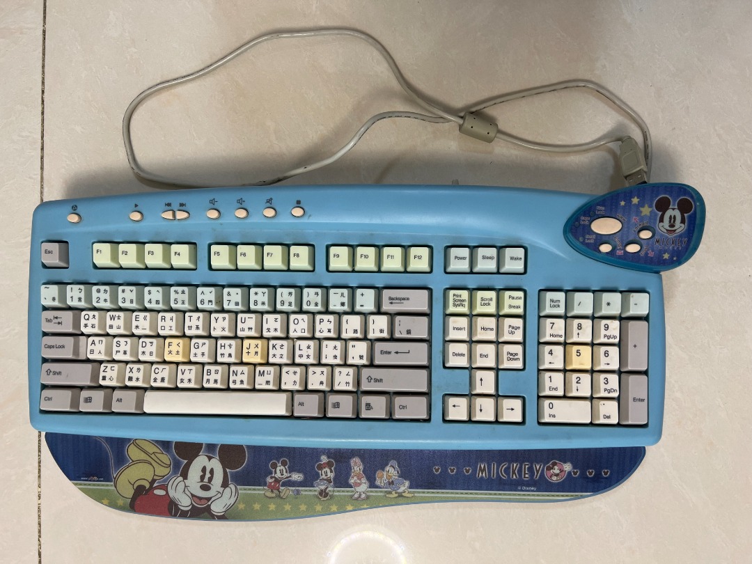 Mickey Mouse & Melody Keyboard, 電腦＆科技, 電腦周邊及配件, 電腦鍵盤及相關產品 Carousell