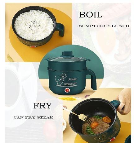 220V Mini Multifunction Electric Cooking Machine Household Single/Double  Layer Hot Pot Multi Electric Rice Cooker Non-stick Pan 