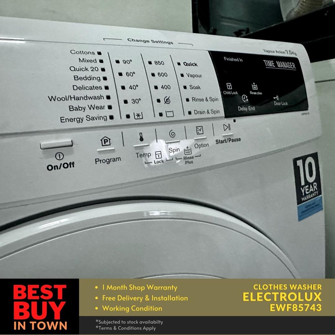 MUST BUY! ELECTROLUX 7.5KG FrontLoader Washing Machine EWF85743 (92364