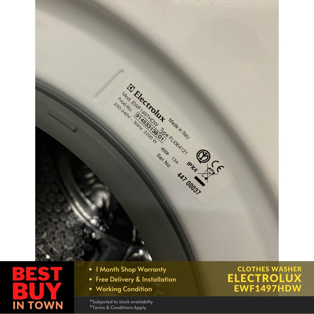 MUST BUY! ELECTROLUX 9KG FrontLoader Washing Machine EWF1497HDW (92175
