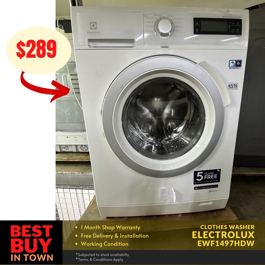 MUST BUY! ELECTROLUX 9KG FrontLoader Washing Machine EWF1497HDW (92175