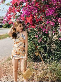 NEW YELLOW GOLD FLORAL CHEONG SAM