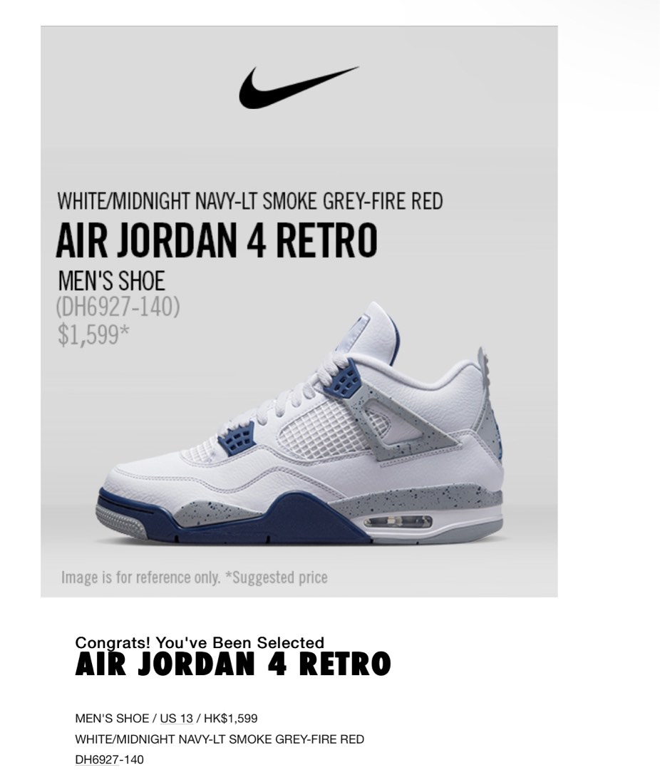 Nike Air Jordan 4 Retro Us13, 男裝, 鞋, 波鞋- Carousell