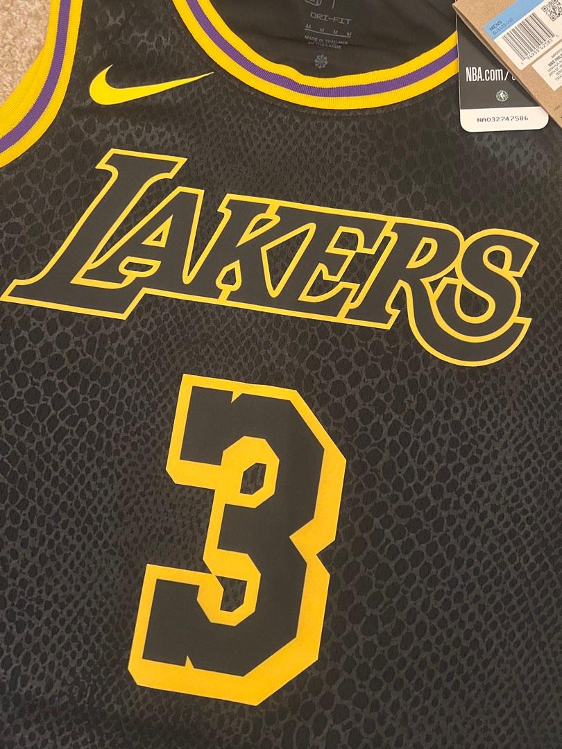 anthony davis black mamba lakers jersey