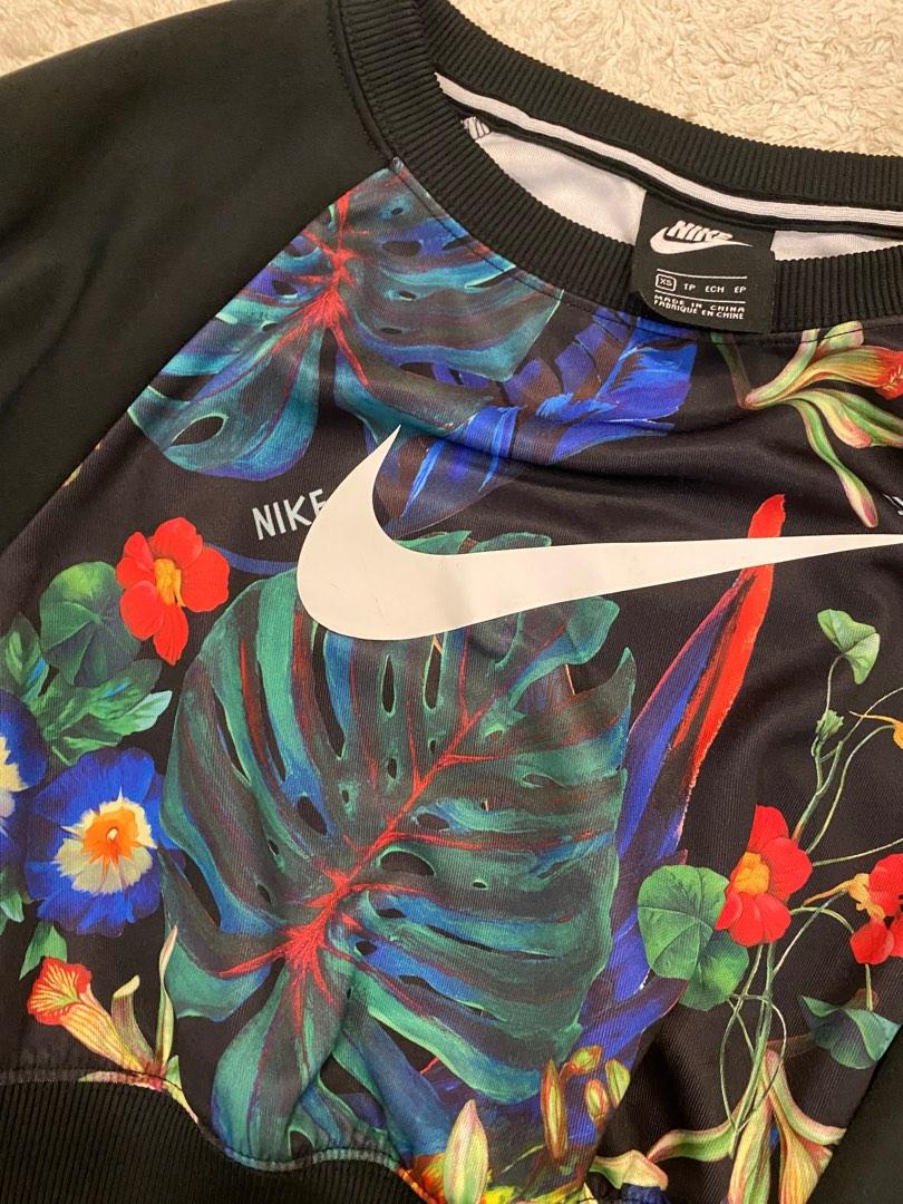 Nike Cropped Jersey Sweater Tropical Printed