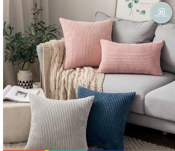 Nordic Pillow Case Cover Cushion Cover Throw Pillow Case Cover Zipper Pillowcase Solid Color Stripe Design FC2112