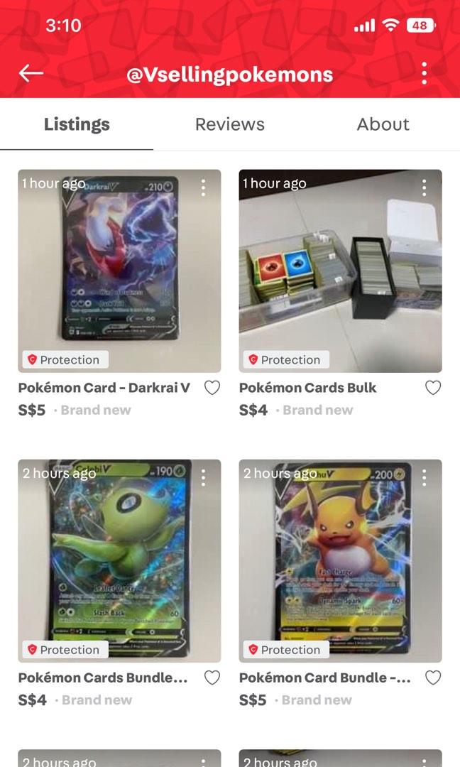 Pokémon Cards (Category: Raw Cards) located in Singapore. Submitted by Vsellingthings (Listing ID 1193471069, Image 2). Description: Follow @VsellingPokemons for more Pokémon TCG! Instructions: Tap on the 3 lines on top left >> Click on Following > Select Search User > Type in Vsellingpokemons Thank you very much!! :).