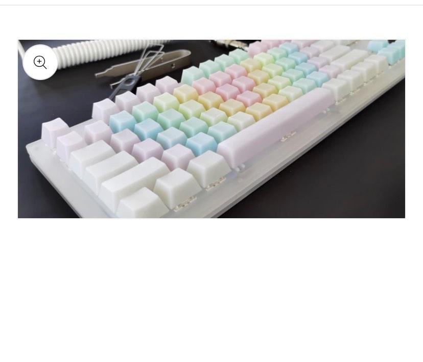 POM jelly keycaps pastel rainbow top engraving, Computers & Tech, Parts