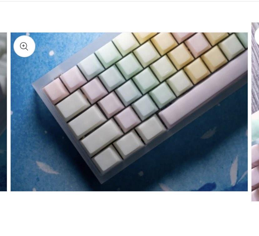 POM jelly keycaps pastel rainbow top engraving, Computers & Tech, Parts