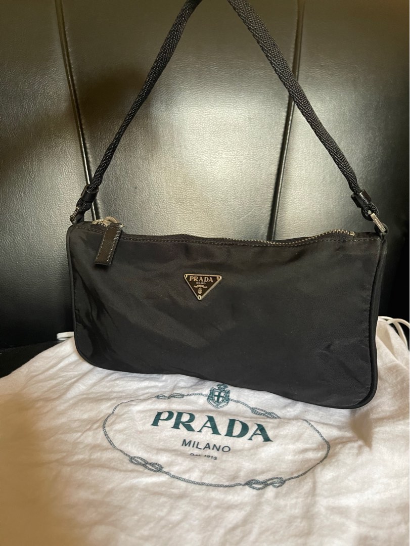 Prada Nylon Baguette bag, Luxury, Bags & Wallets on Carousell