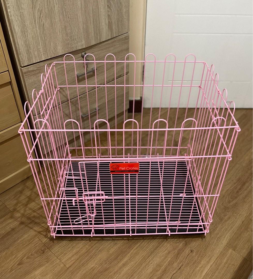 Preloved Collapsable Dog Crate (PINK), Pet Supplies, Homes & Other Pet