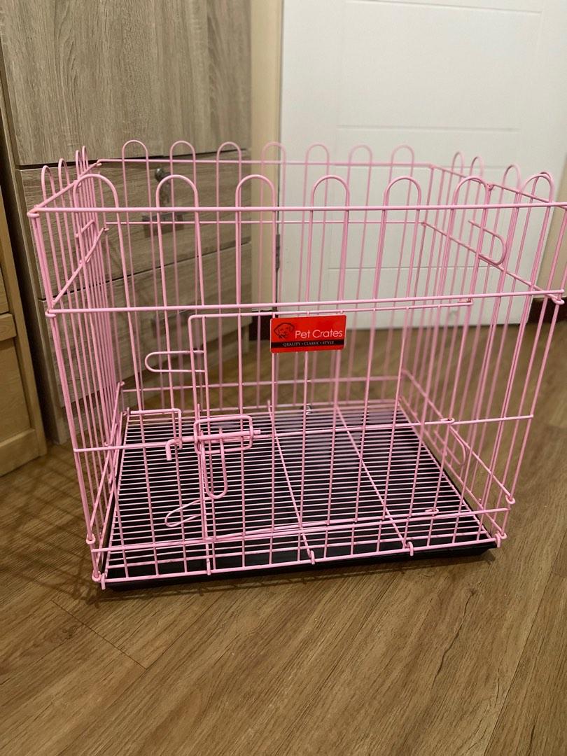 Preloved Collapsable Dog Crate (PINK), Pet Supplies, Homes & Other Pet
