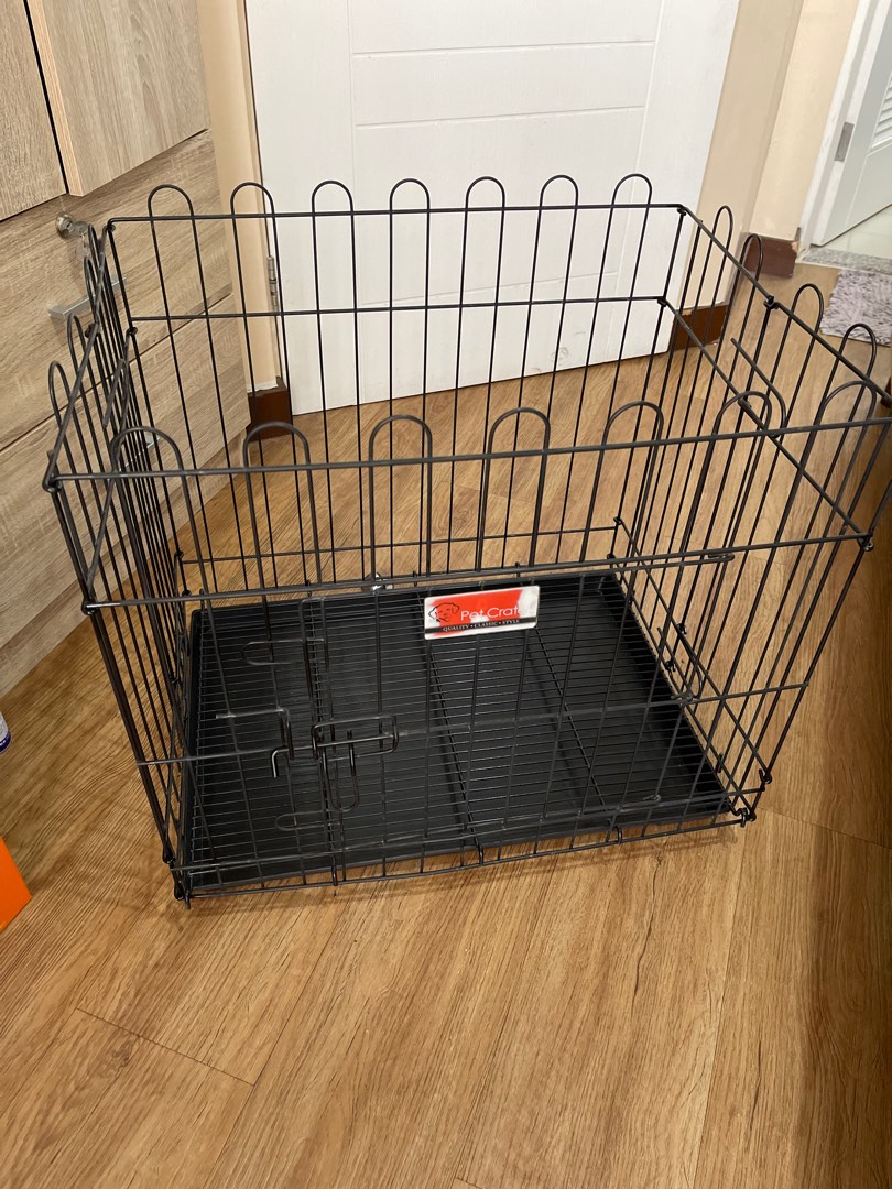 Preloved Collapsable Dog Crate (BLACK), Pet Supplies, Homes & Other