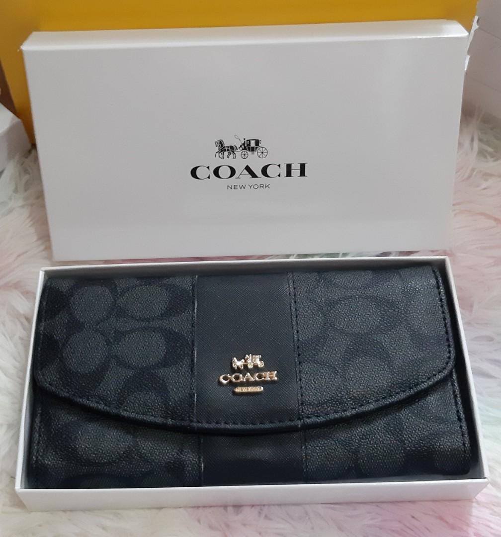 Premium Coach Wallets with Box, Women's Fashion, Bags & Wallets