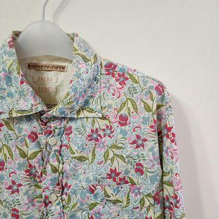 R95th 度假風印花襯衫 vintage 古著 比利時品牌