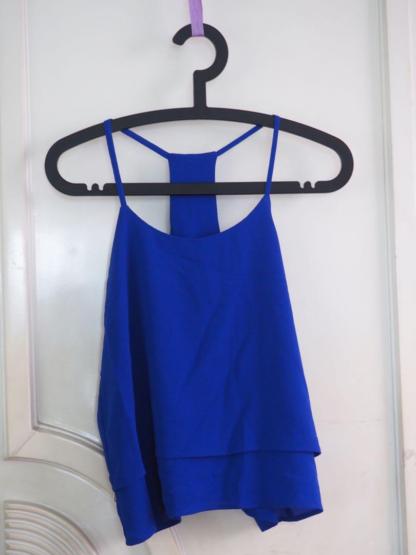 royal blue strappy top