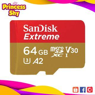 SanDisk Extreme 64GB UHS-I U3 A2 micro SDXC Memory Card speed up to 170 mbps SDSQXAH-064G
