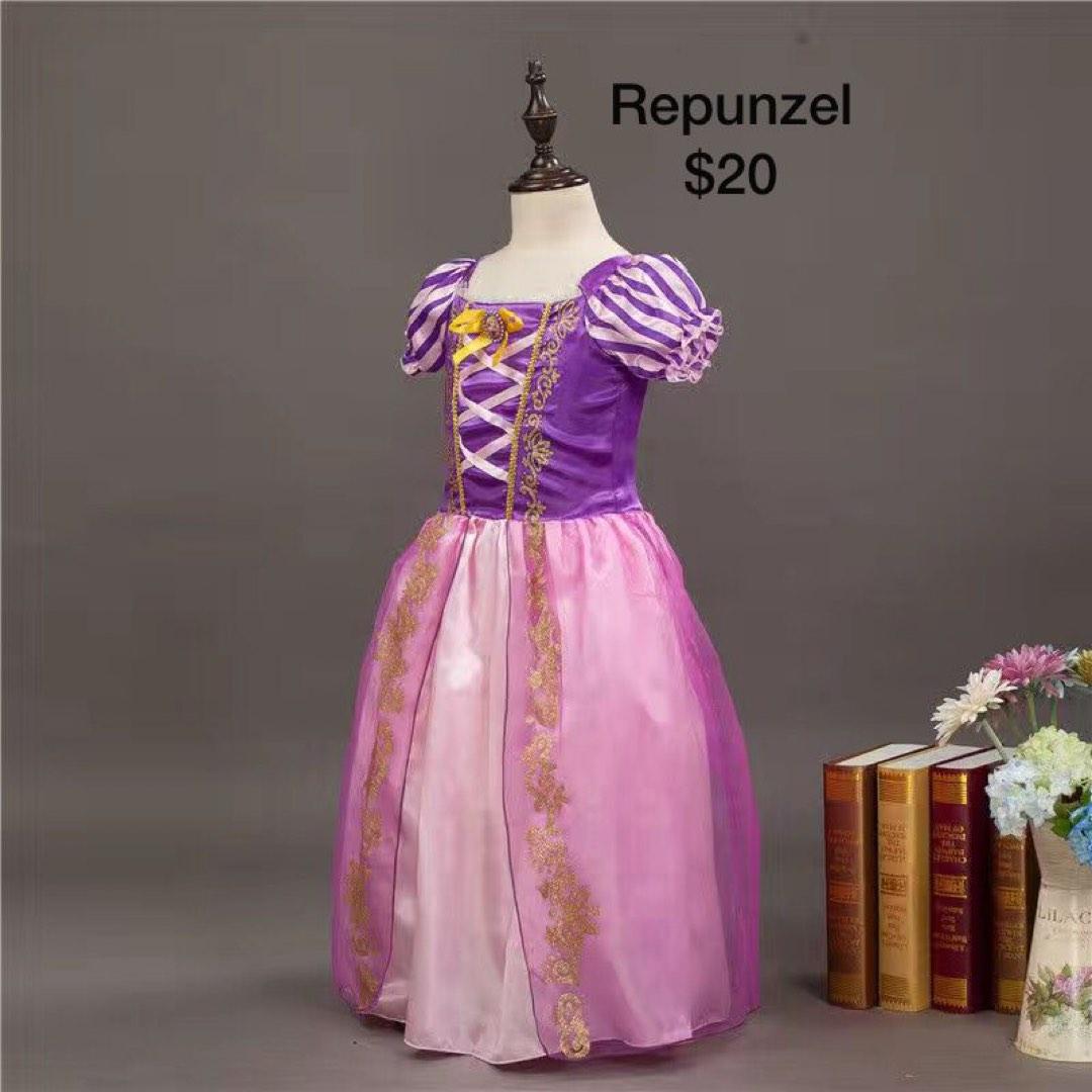 SG Stock Brand New Frozen Elsa Anna Rapunzel Aurora Dress For Girls Kids Children s Day Christmas Party Dress Up Disney Cosplay Birthday Party Dress