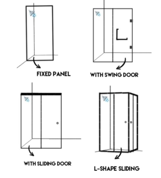 Shower screen with shower kerb/curb, Furniture & Home Living, Bathroom ...