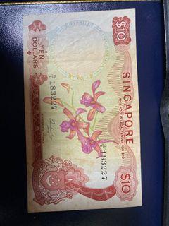 Singapore orchid $10 Hss without seal original condition