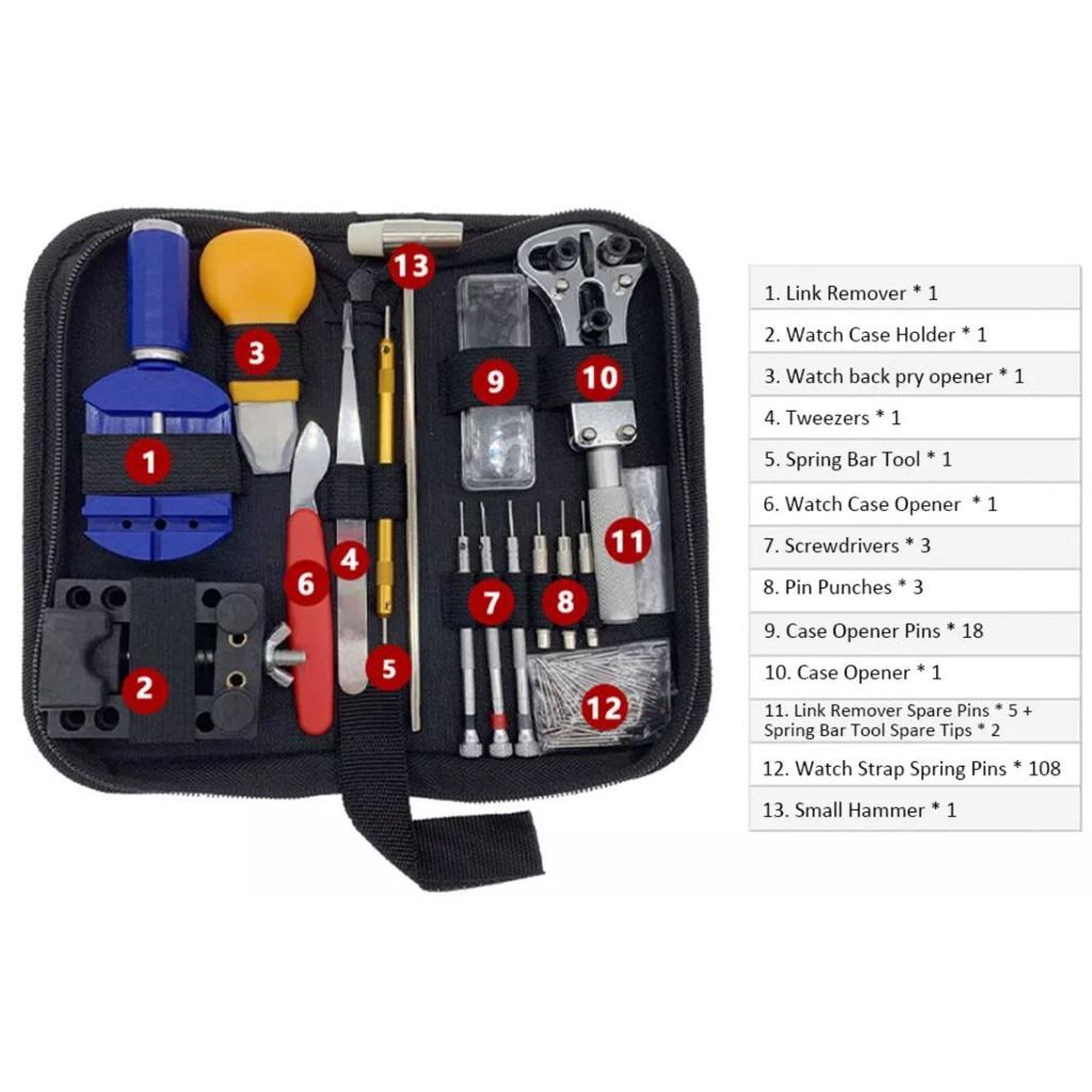 Smart Sensor 147Pcs Set Watch Repair Tool Kit Case Opener Remover