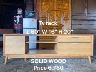Solid wood tv console
