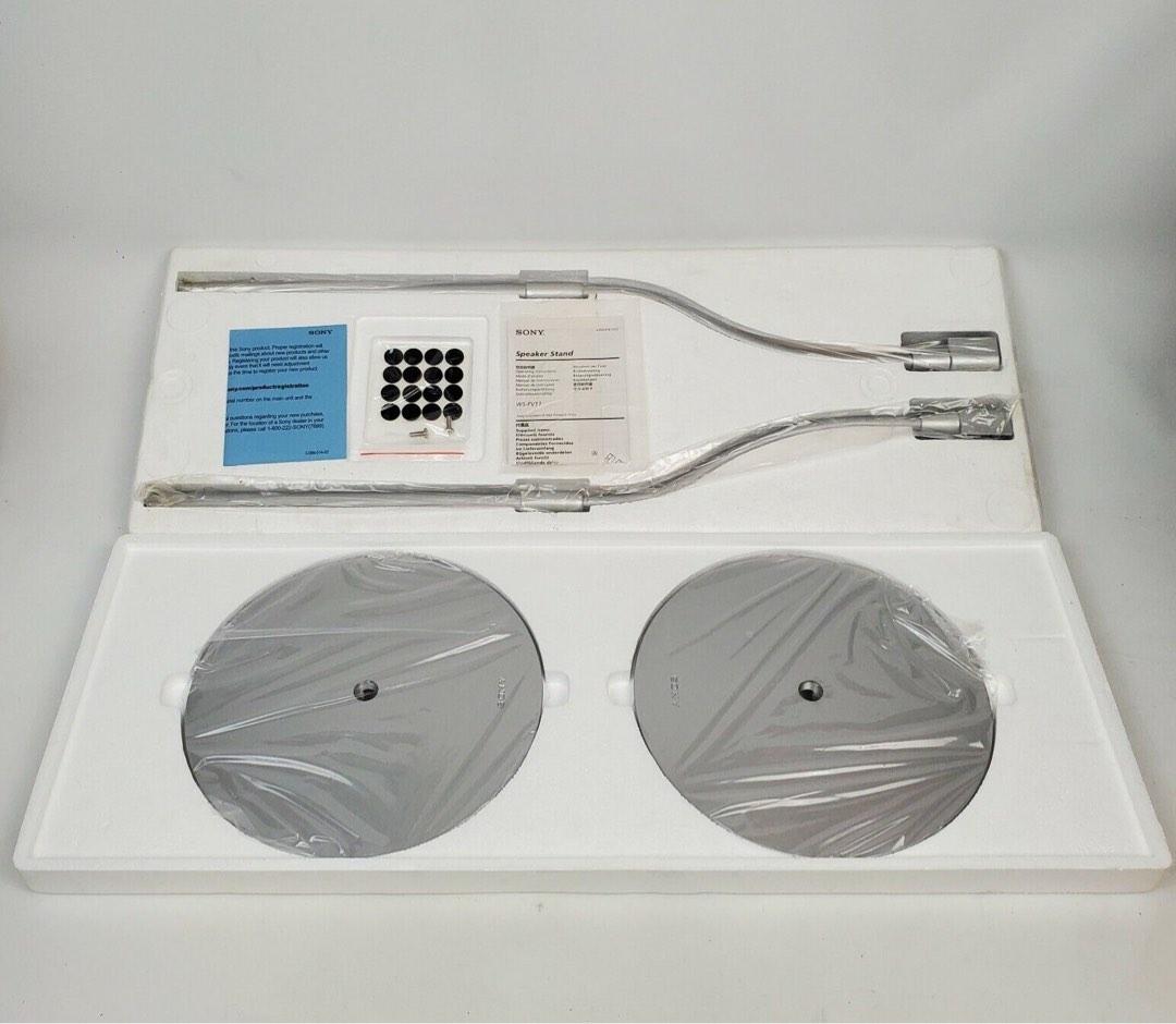 Sony WS-FV11 Floor Stand for Satellite Speakers Pair Silver, 音響器材,  Soundbar、揚聲器、藍牙喇叭、耳擴- Carousell